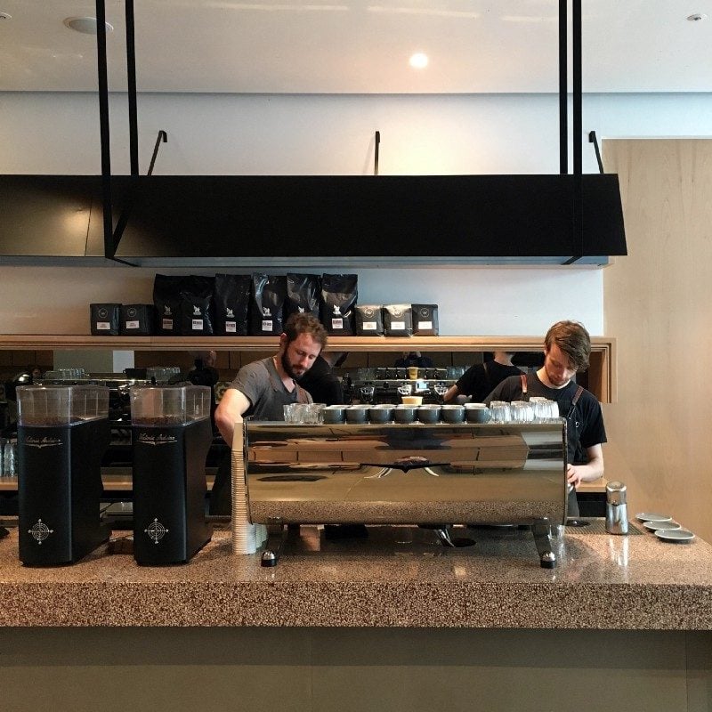 Association Coffee benefits from a central London location near St. Paul’s and staff work on a Victoria Arduino Black Eagle Gravimetric.