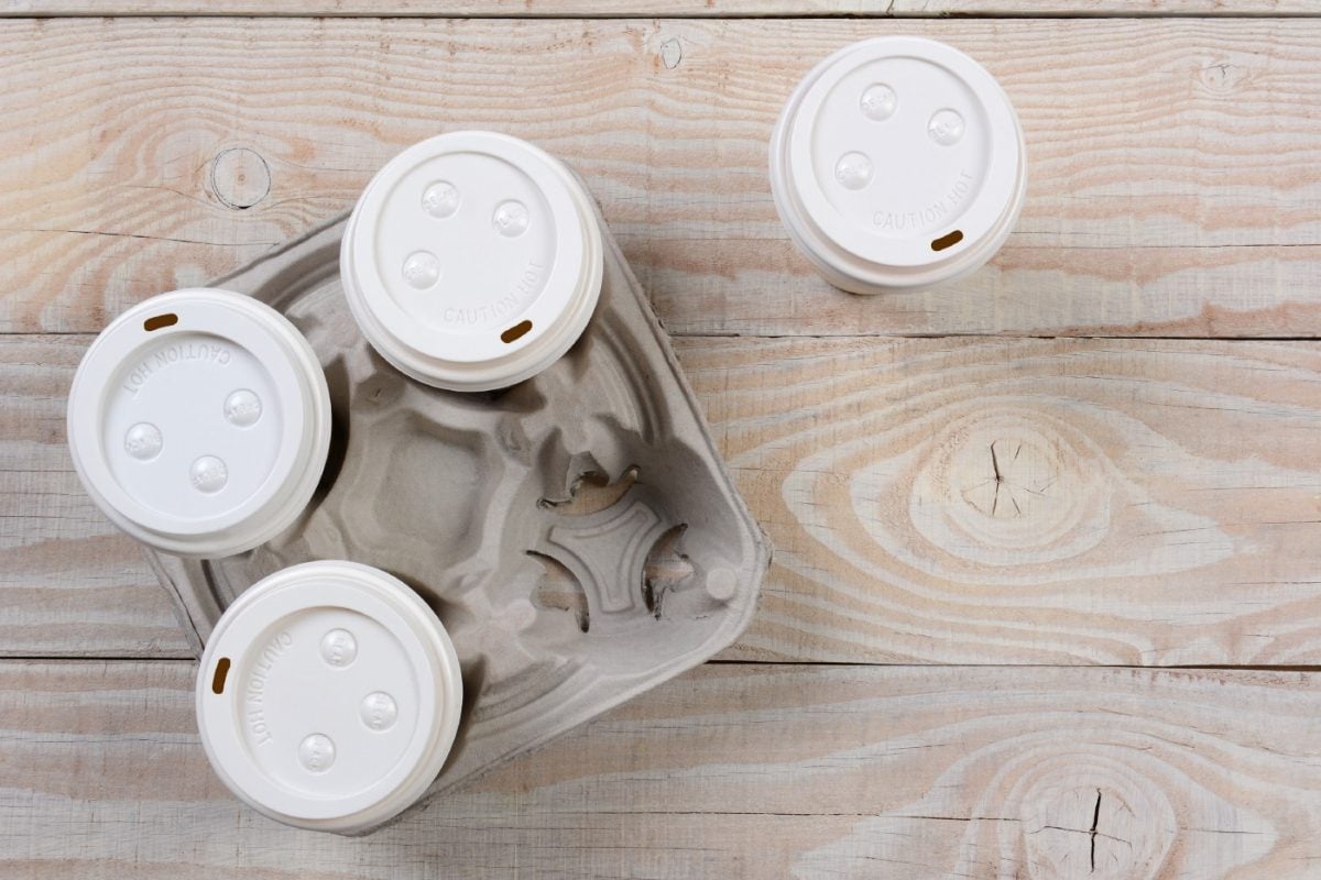 How good is your knowledge about recycling? Which of these takeout coffee packaging items can actually be recycled?
