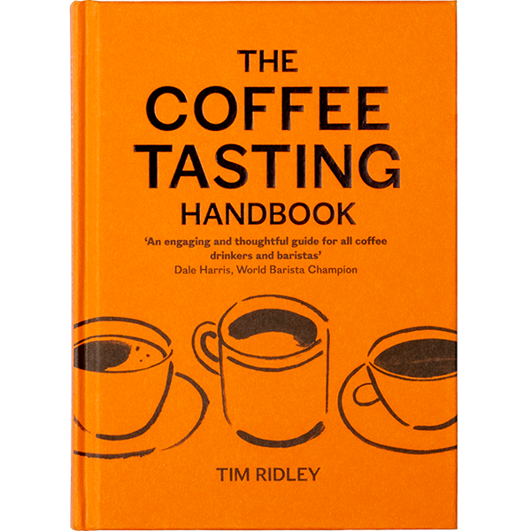 The Coffee Tasting Handbook shown with its covers facing forwards
